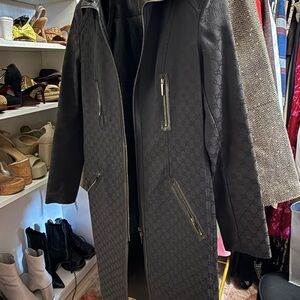 Gucci Canvas GG and Leather Trench Coat
